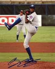 CARL EDWARDS JR CJ SIGNED 8X10 PHOTO CHICAGO CUBS COA