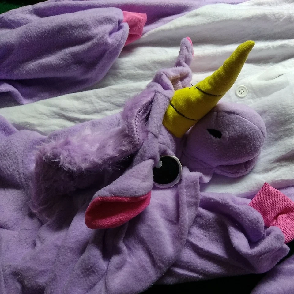 Disfraz de Unicornio Adulto 1 Pieza Halloween o PJ Pequeño Disfraz Cosplay Onesee Foto 3 de 4