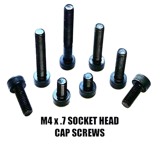 M4 x .7 SOCKET HEAD CAP SCREWS -BLACK STEEL - 50 PCS  -CHOOSE BETWEEN 6 TO 30mm