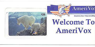 AmeriVox Collectible Mountain Goats Animal Phone Card