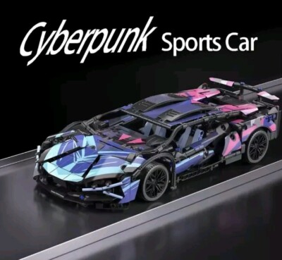 1334-teiliges Cyberpunk-Sportwagen-Bausteinset  KLEMMBAUSTEINE Building Blocks 
