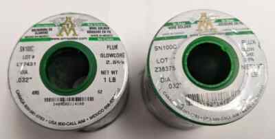 AiM .032 SN100C , 100 inches Solder + Free Flux - Read ad description.