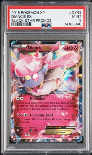 2015 Pokemon XY Black Star Promos XY43 Diancie EX - PSA 9