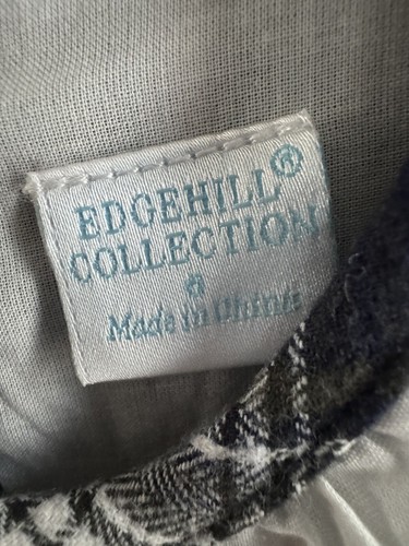 EDGEHILL COLLECTION Dress Long Sleeve Peter Pan plaid dress 100% cotton size 6 - Picture 6 of 11