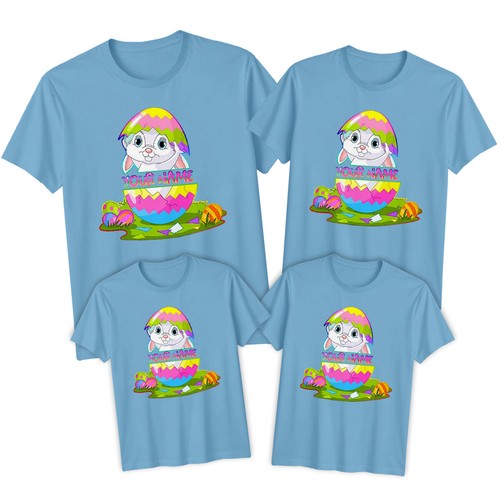 Personalised Family Bunny Happy Easter T-Shirts Tee Holiday Matching Outfit #ED - Picture 20 of 24