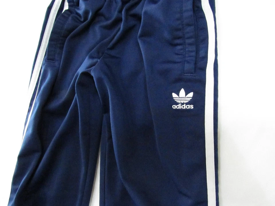 Pantalones deportivos Adidas Originales Jóvenes Niños Talla M Azul Marino 3 Rayas Tricot Poliéster Foto 4 de 4