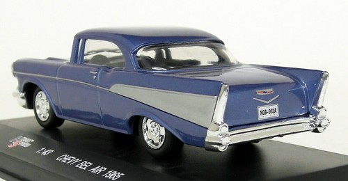 High Speed 1/43 Scale - Chevy Bel Air Metallic Blue 1965 diecast model car - Picture 4 of 4