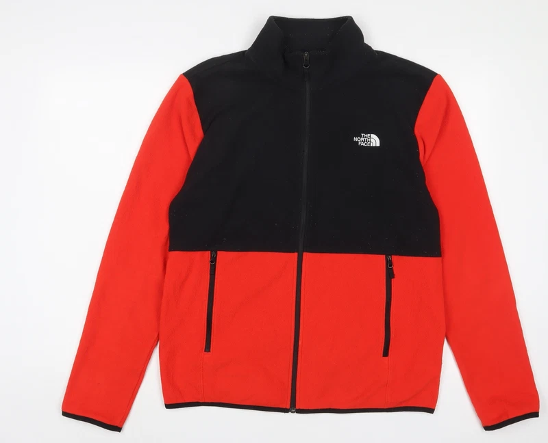 north-face zip logo embroidered jacket