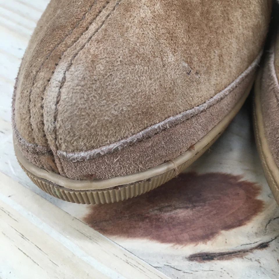 Zapatillas Minnetonka para mujer 9 mocasines marrón forradas de piel sintética cómodas informales planas Foto 3 de 4