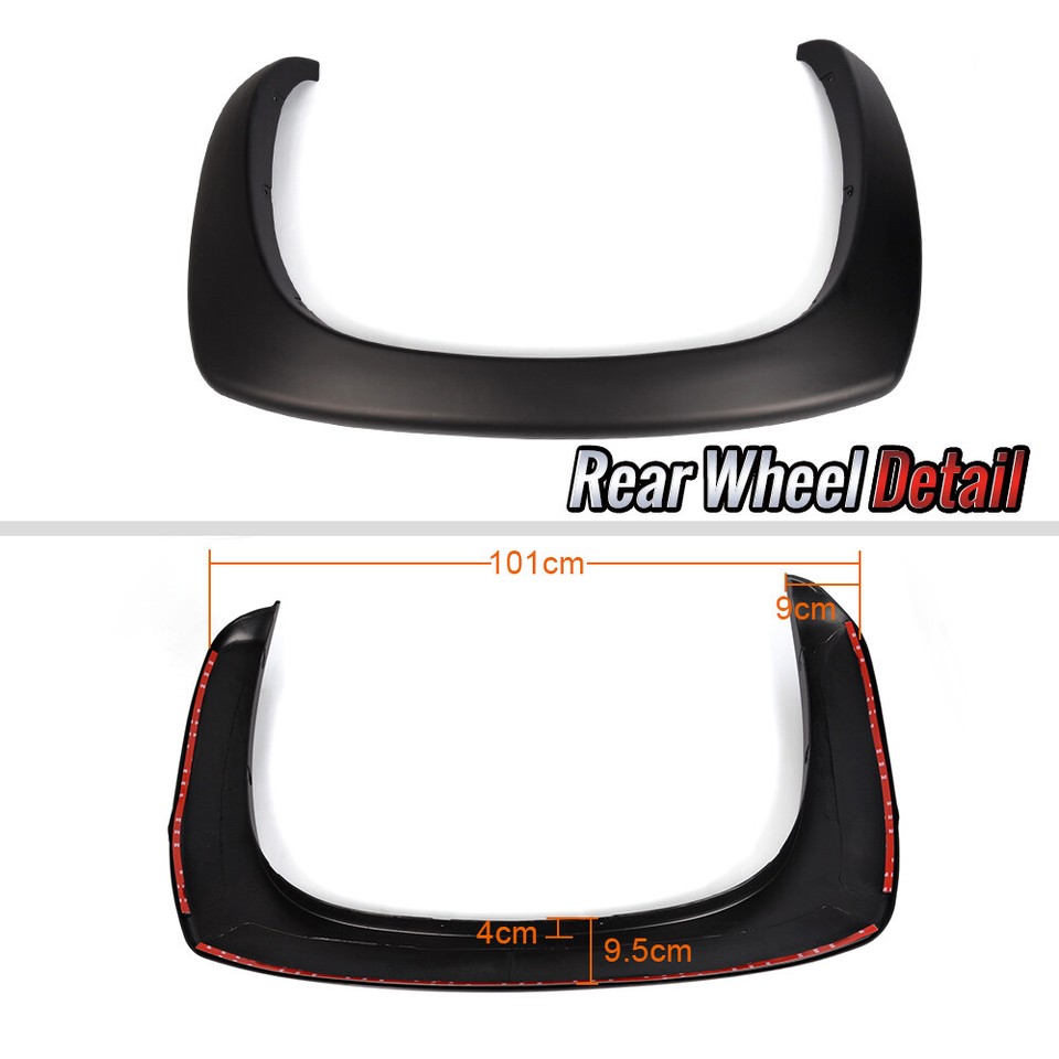 4-Piece Fender Flares For 1999-2006 Chevy Silverado & GMC Sierra - Black, Factory Style 6 thumbnail image