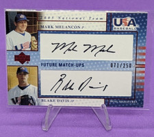2005 USA National Team Dual Signatures Black  Mark Melancon Blake Davis 071/250