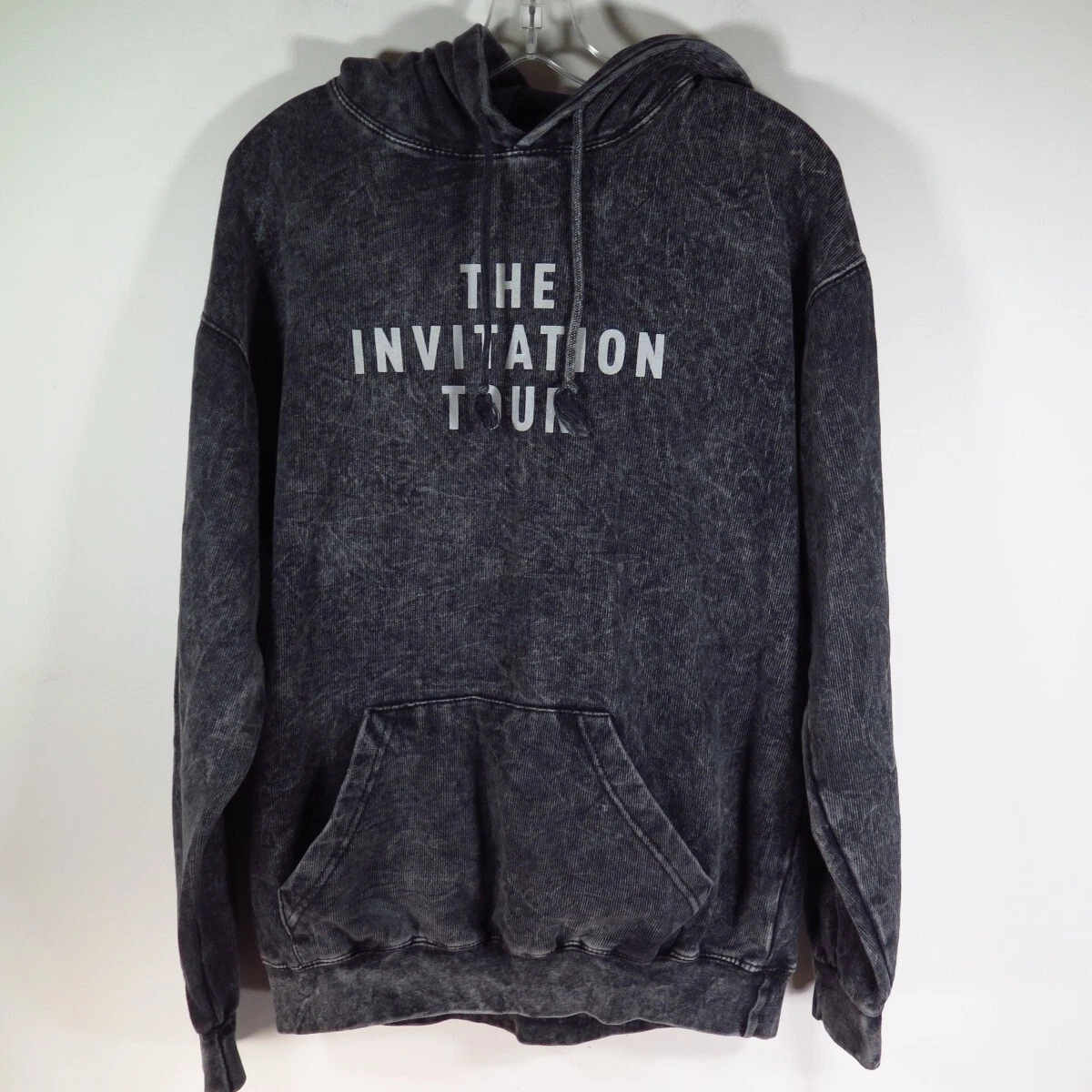 The Invitation Tour Hoodie Sweatshirt Gray Wash Size Medium