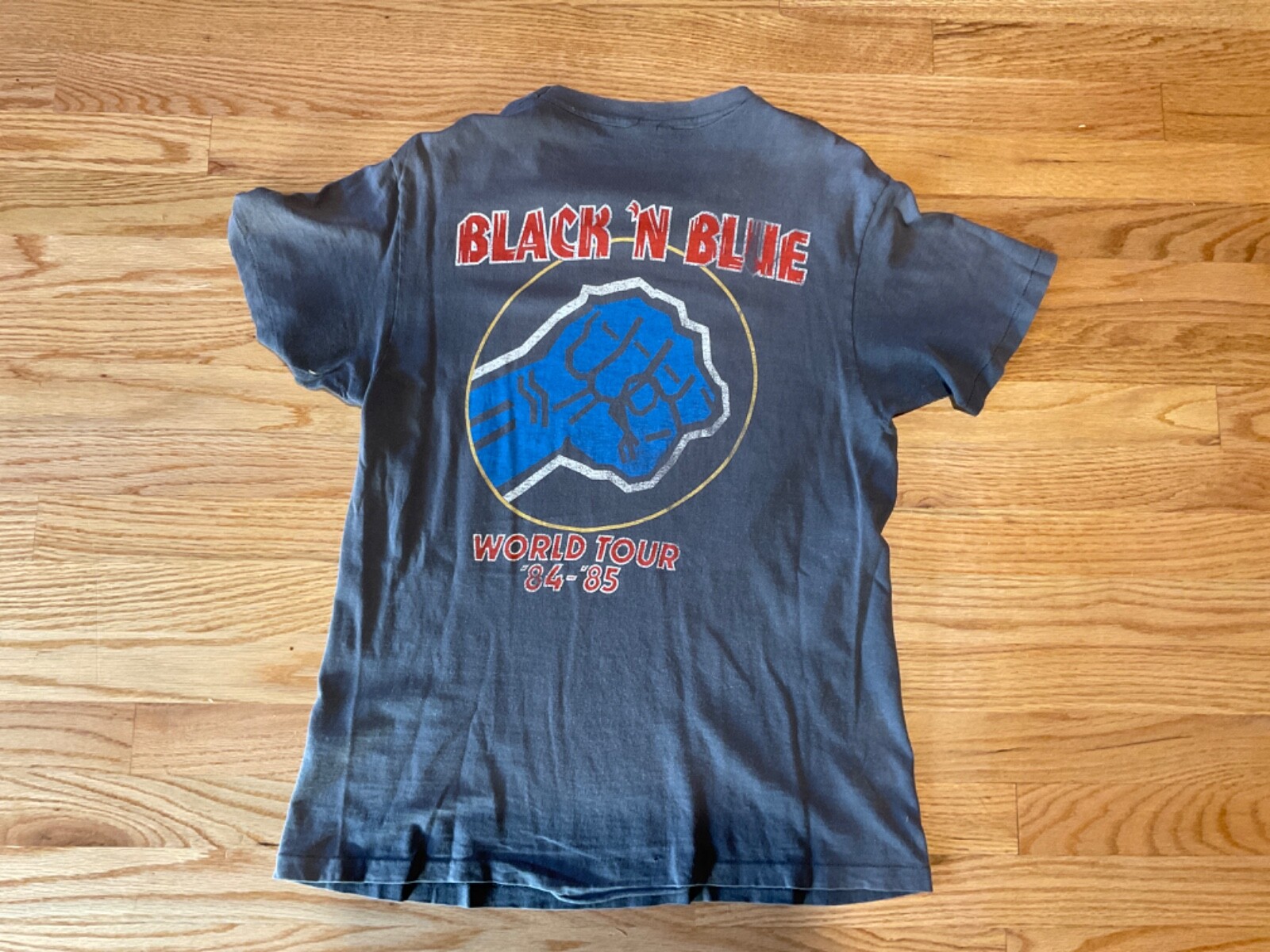 Camicia Vintage Nera N Blu Poison Skid Fila Motley Crue Screen Stars