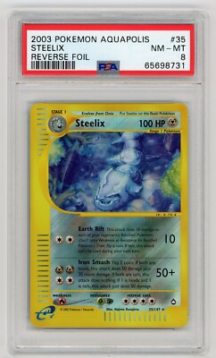 Pokemon Card Steelix 35/147 Reverse Holo Aquapolis PSA 8 NM-MT | eBay
