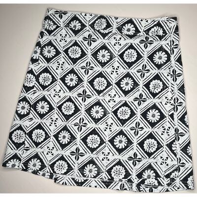 Ripskirt Hawaii Fijian Tapa white and black wrap skirt adjustable pocket S