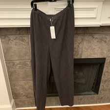 NWT Eileen Fisher RYE Tencel Crinkled Wide-Leg Side-Slit Pants 2X 188