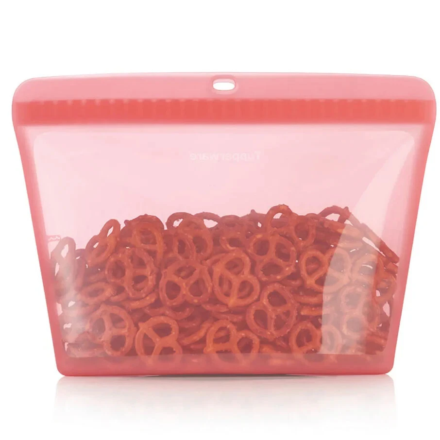 NEW Tupperware The Ultimate Silicone Slim Bag Freezer Oven Microwave Safe reuse