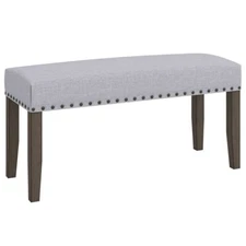 42.5" Upholstered Bedroom Entryway Bench Hallway End of Bed Bench W/ Wooden Legs