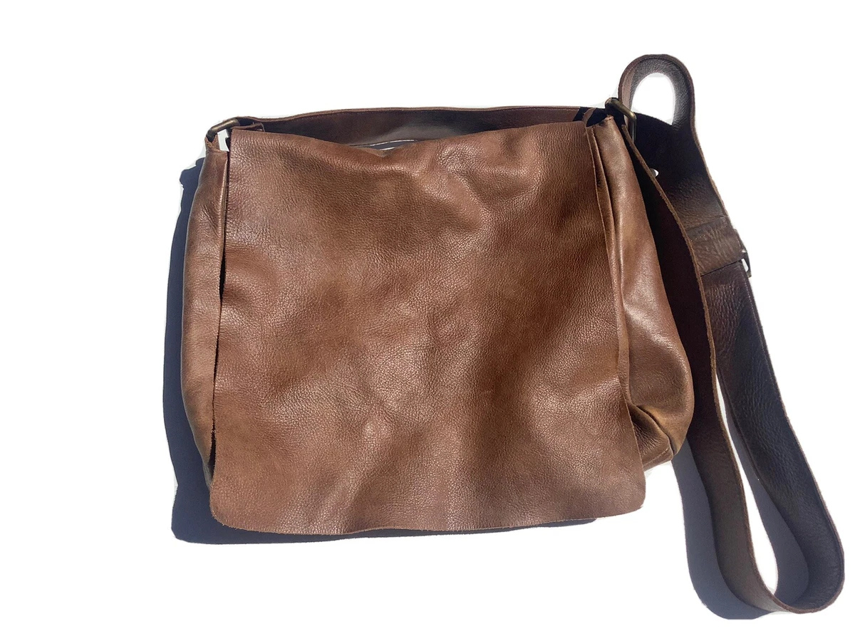 Roots leather messenger bag sale