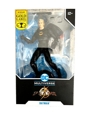 McFARLANE DC MULTIVERSE FLASH BATMAN UNMASKED..MICHAEL KEATON GOLD LABEL.7''.NIB