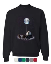 Cute Otter Bathing in Space Sweatshirt Funny Universe Galaxy Earth Sweater