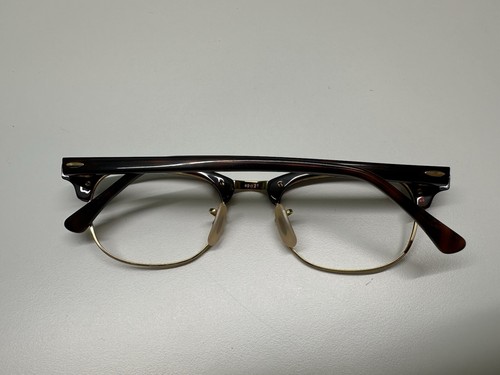 Ray-Ban RB 5154 2372 Brown Gold Horn Rimmed Eyeglasses 49-21 140 FRAMES ONLY - Picture 9 of 9