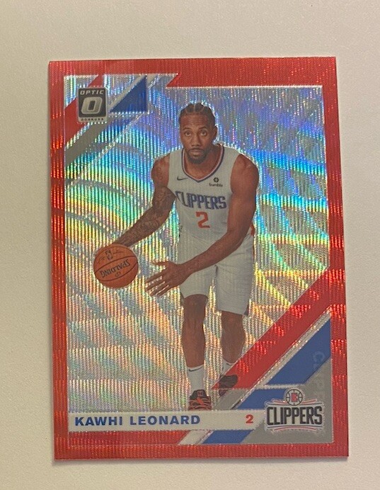 Kawhi Leonard 2019-20 Donruss Optic #30 Red Wave Prizm TMall Clippers