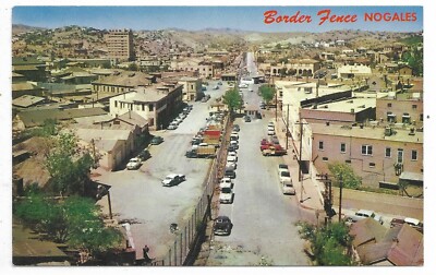 Nogales Sonora Mexico Postcard Aerial View Unused Chrome