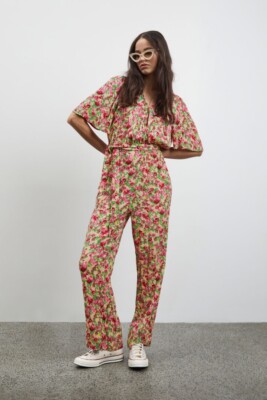 Ladies Ichi Marrakech floral jumpsuit Size 12 UK