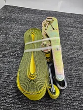 USCC US Cargo Control Ratchet Strap Hook 5400lbs Work Load Limit Yellow