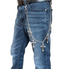 Cross Pants Chain for Men Women,Jeans Chain,Keys Chain,Biker Wallet Chain
