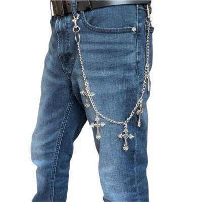 Cross Pants Chain for Men Women,Jeans Chain,Keys Chain,Biker