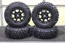 RUBICON 500 IRS 25" QUADKING ATV TIRE & COBRA BLK WHEEL KIT IRS1CA BIGGHORN