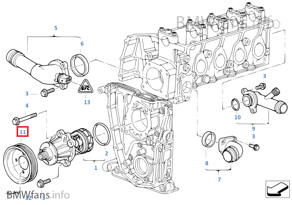 New BMW E36 M42 M44 M43 E46 318i E34 Water Pump Pulley D=123MM