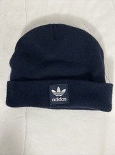 Adidas Beanie Black Tri Foil Patch Three Stripe One Size Fits All