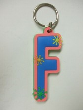F - NEW-Colorful Name Key-chain Key-ring Name Bag Tag Gift - Blue