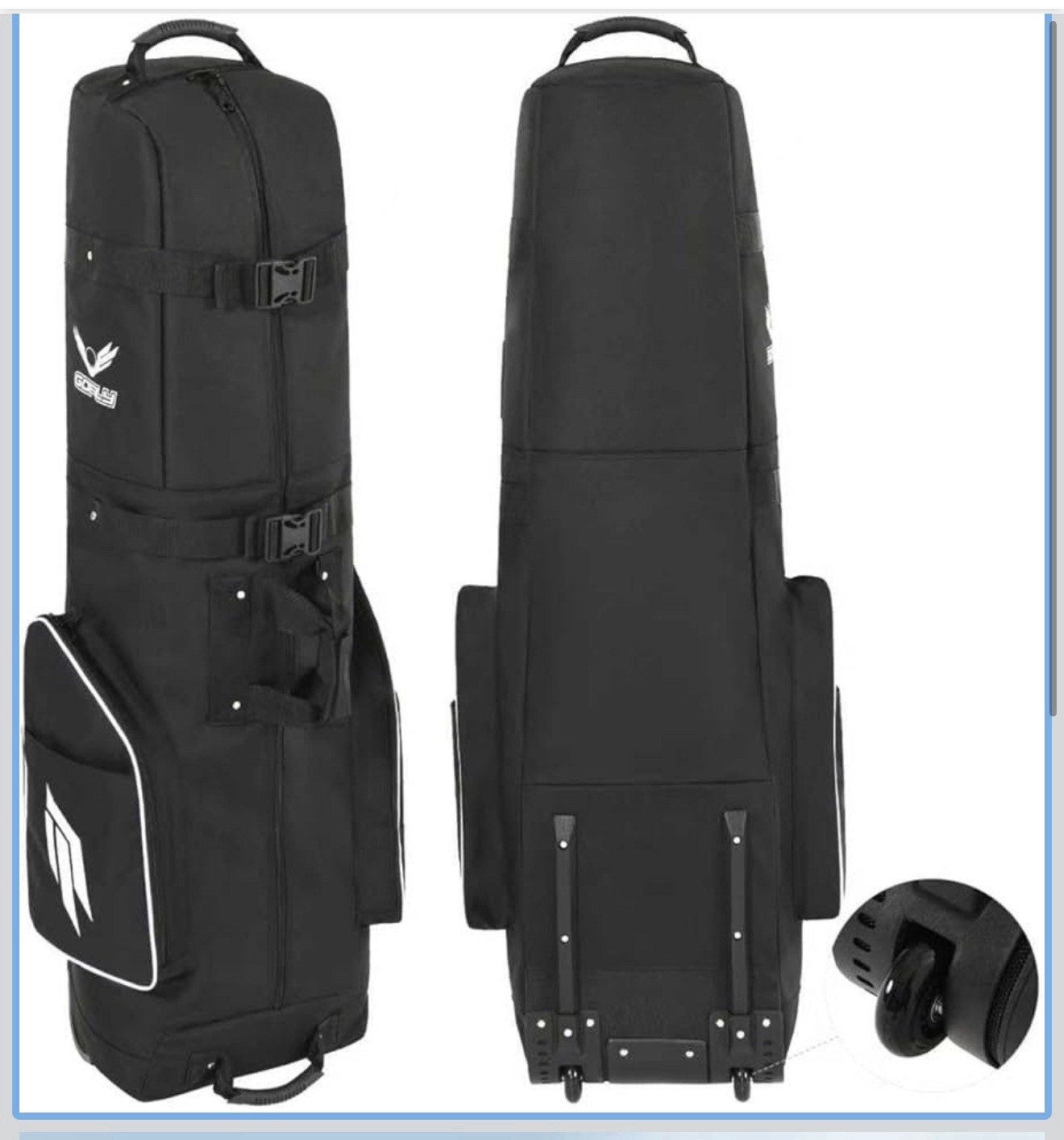 Travel Bag For Airlines With Wheels, Lockable Zipper & Shoe Compartment