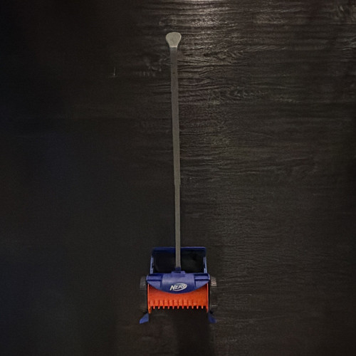 Nerf Bullet Picker Upper with Handle Blue Orange Gray Plastic