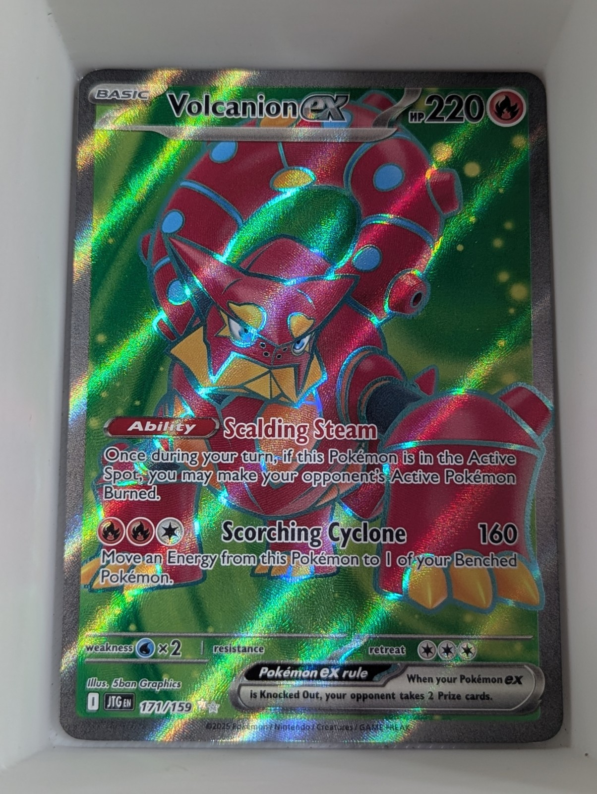 Volcanion EX 171/159 Journey Together Pokemon Card