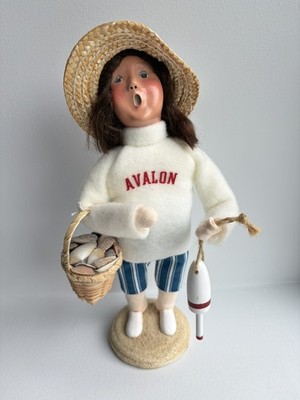 Byers Choice Nautical Sandy Beach Seashore Girl Avalon Seashells Summer
