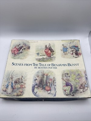 Vintage 1979 Beatrix Potter Benjamin Bunny Holzpuzzle 42 Teile Puck Spielzeug