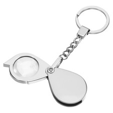 Mini Magnifying Glass Keychain 30X Lens Small Pocket Jewelry Magnifying Glass