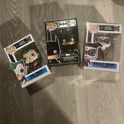 Funko Pop! DC Super Heroes Batman #275 Joker #414 Harley Quinn #413 Boxed