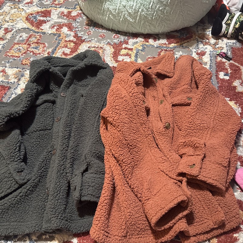 32 Degrees Women's Cozy Sherpa Shirt Jacket  Size XS/S lot of 2