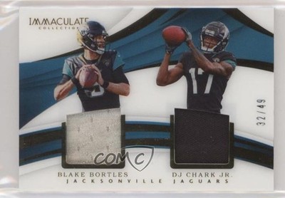 2018 Immaculate Dual Jerseys 32/49 Blake Bortles DJ Chark Jr Rookie RC x3x