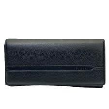 BVLGARI OCTO Portafoglio Lungo Bifold Pelle Nera Uomo Lusso