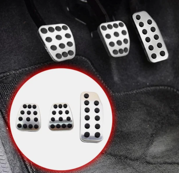 Cubierta de pastillas de pedal de freno de gas de pie MT para Honda FIT Jazz 13-20 3 piezas Foto 4 de 4