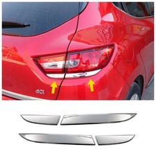 Per Renault CLIO 4 HB 2012-2019 Modanature Cornici Adesive Fari Posteriori Cromo