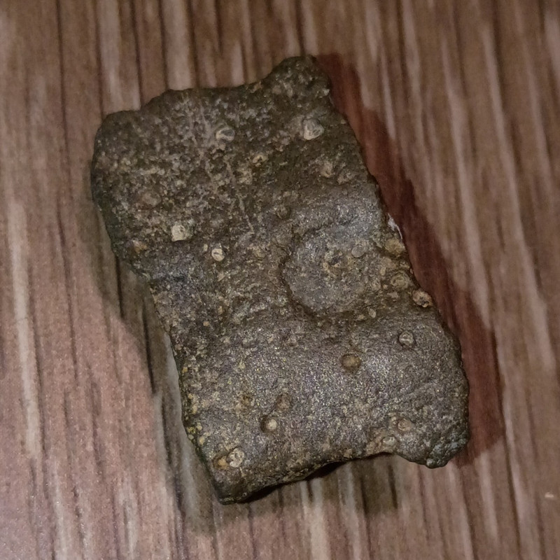 Small Stone Specimen Rock Fragment - Possible Meteorite/Tektite, Next to Penny