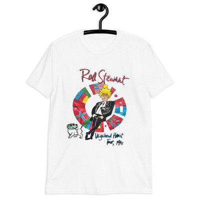 Rare! Rod Stewart Guitar Tour Short Sleeve S to 5XL Classic Shirt VK646